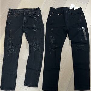 American Eagle Outfitters Men's Black Skinny Jeans NWT 30x30